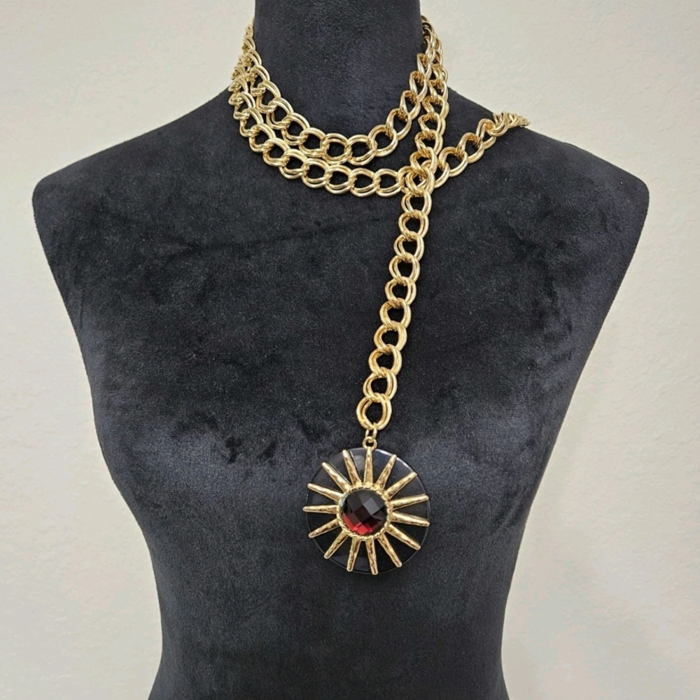 Vintage Lariat Style Beautiful Versatile Gold Chain Belt - Picture 13 of 17